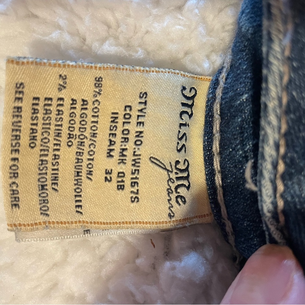 Miss Me low rise skinny embroidered flap pocket jeans size 30 - Picture 6 of 10